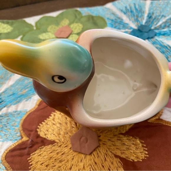 Vintage 1940’s Czechoslovak Pottery Mallard Duck Creamer - Picture 6 of 8